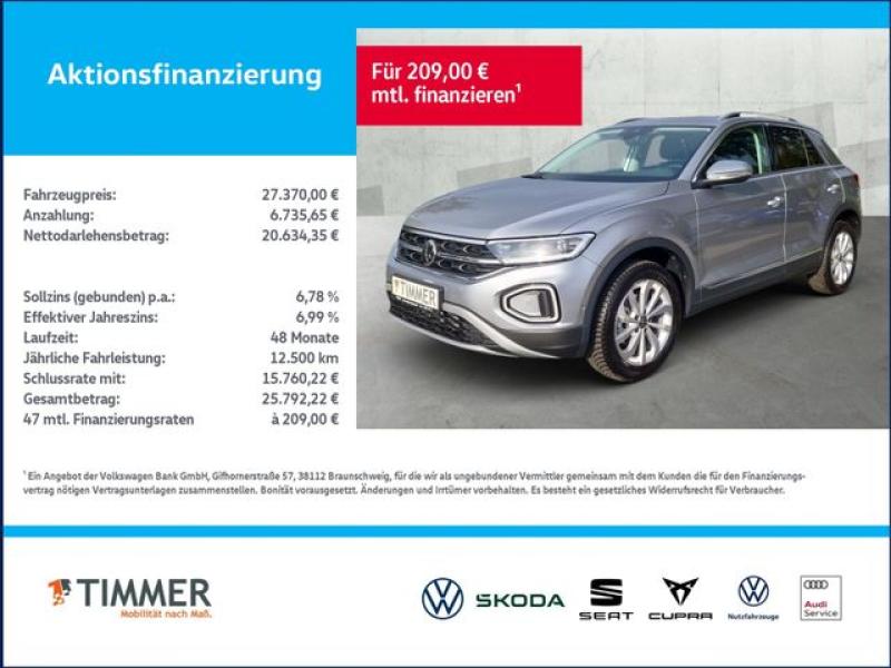 VW  T-Roc 1.5 TSI DSG STYLE *LED *VIR *ACC *TRAVEL *, Pyritsilber Metallic