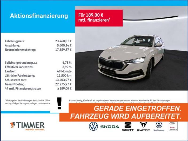 SKODA  Octavia Combi 2.0 TDI DSG TOUR +AHK +LED +NAVI +, Candy Weiß