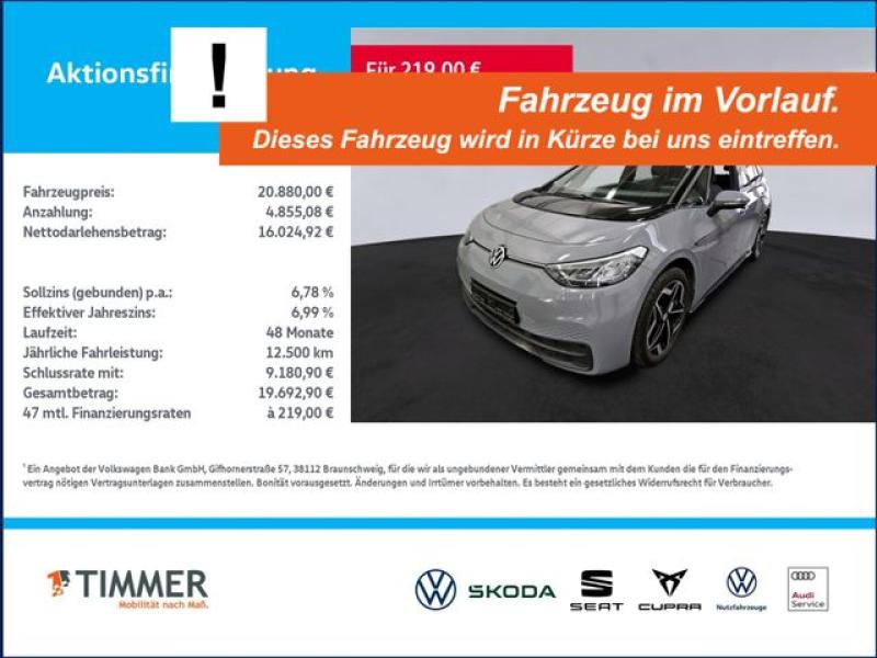 VW  ID.3 PRO 62 kWh +LED +CARPLAY +NAVI +SHZ +19" DA, Mondsteingrau Schwarz