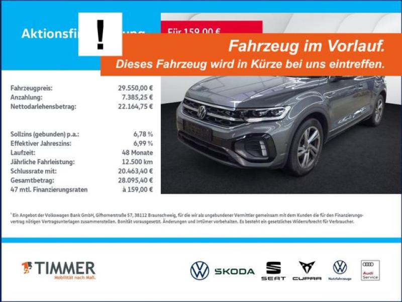 VW  T-Roc 1.5 TSI DSG R-LINE +AHK +LED +ACC +RKAM +V, Indiumgrau Metallic