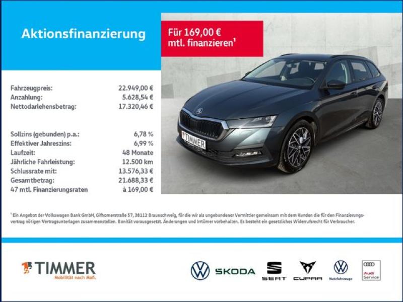 SKODA  Octavia Combi 1.5 eTSI DSG CLEVER +MATRIX +ACC +, Quarz Grau Metallic