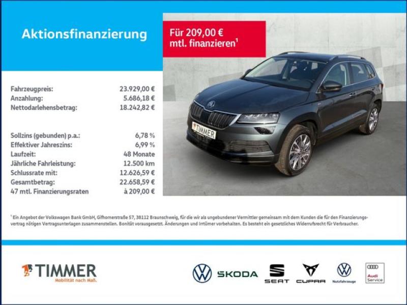 SKODA  Karoq 2.0 TDI CLEVER +LED +CANTON +STHZG +VIRTUA, Quarz-Grau Metallic