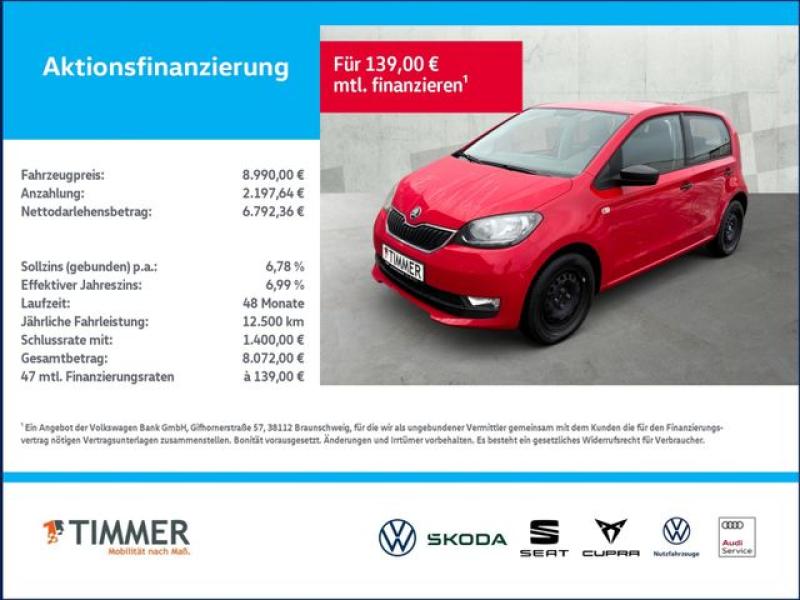 SKODA  Citigo 1.0 Cool Edition *5-TÜRER*KLIMA* Ganzjahr, Tornado-Rot