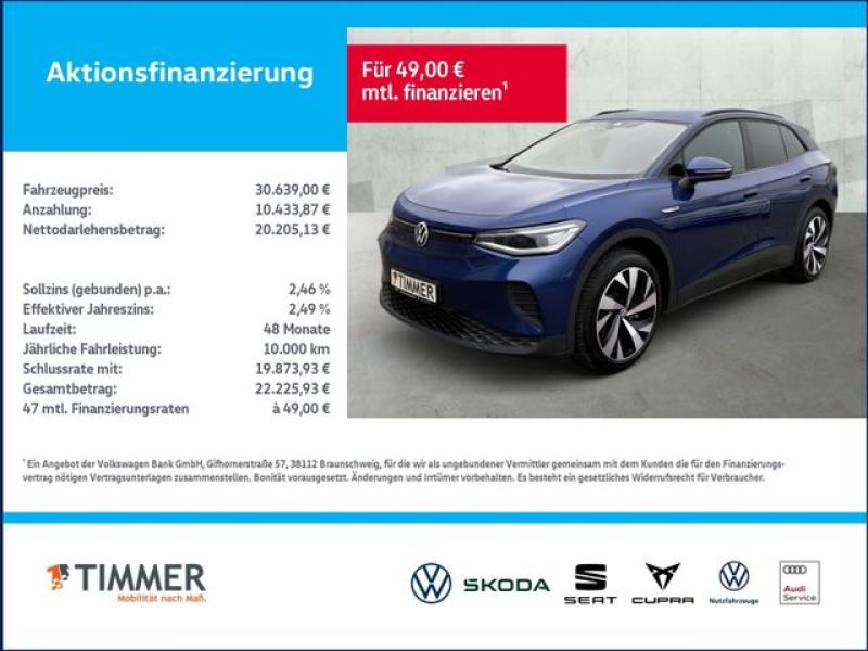 VW  ID.4 PRO PERF. 82 kWh +WÄPU +AHK +CARPLAY +20" +, Blue Dusk Metallic