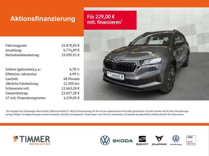 SKODA  Karoq 1.5 TSI DSG TOUR +LED +RKAM +VIRTUAL +NAVI, Graphite Grau Metallic