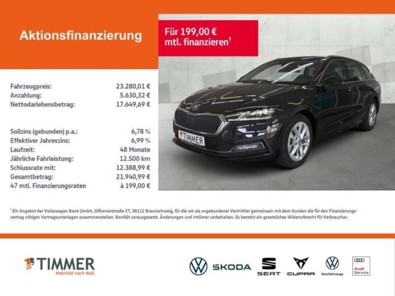 SKODA  Octavia Combi 2.0 TDI DSG STYLE +AHK +MATRIX +AC, Black Magic Perleffekt