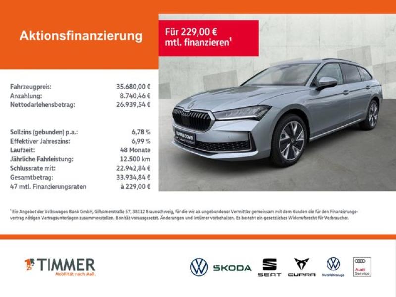 SKODA  Superb Combi Selection 2.0 TDI AHK*Navi*ACC*RFK*, Pebble Silber Metallic