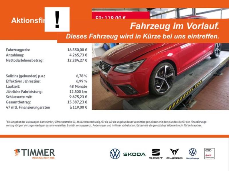SEAT  Ibiza 1.0 TSI FR +BEATS +LED +ACC +RKAM +NAVI +S, Desire Rot Metallic