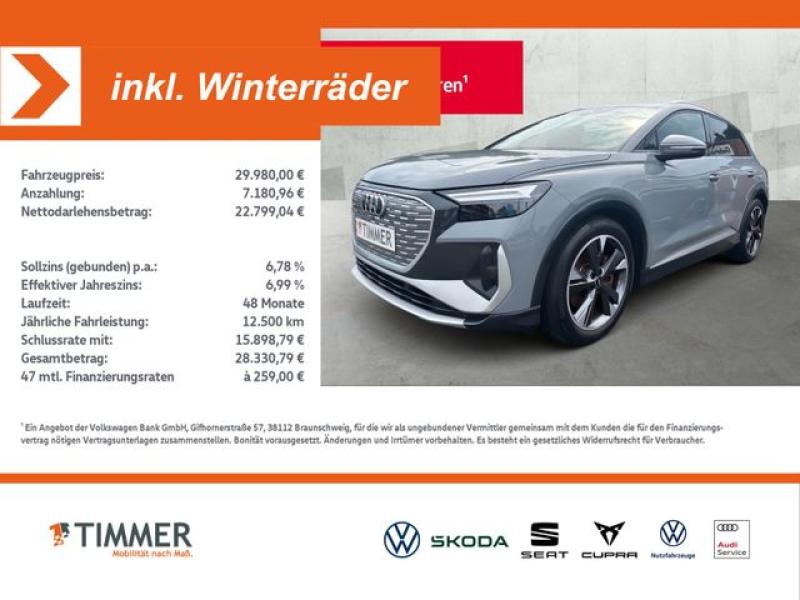 AUDI  Q4 40 e-tron S Line *EXT*INT*82kWh*NAVIPLUS*SOUN, Kieselgrau