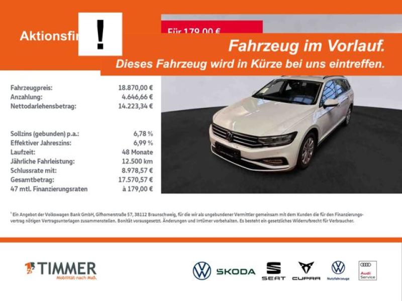 VW  Passat Variant 2.0 TDI +LED +ACC +RKAM +NAVI +SH, Gletscherweiß Metallic