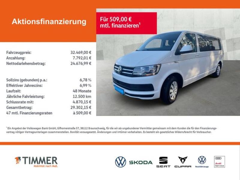 VW  T6 2.0 TDI Caravelle Comfortline *lang*AHK*NAVI*, Candy Weiß