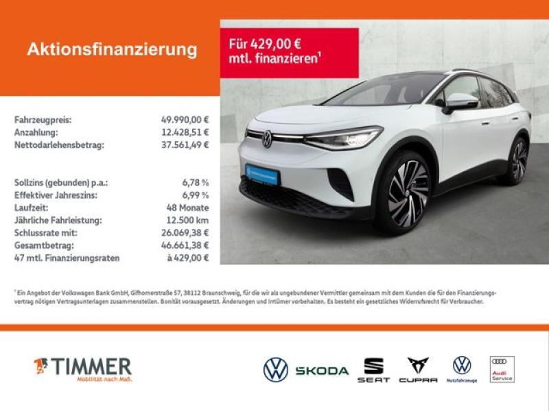 VW  ID.4 Pro 210 kW *AHK*NAVI*PDC*TRAVELASS*, Gletscherweiß Metallic