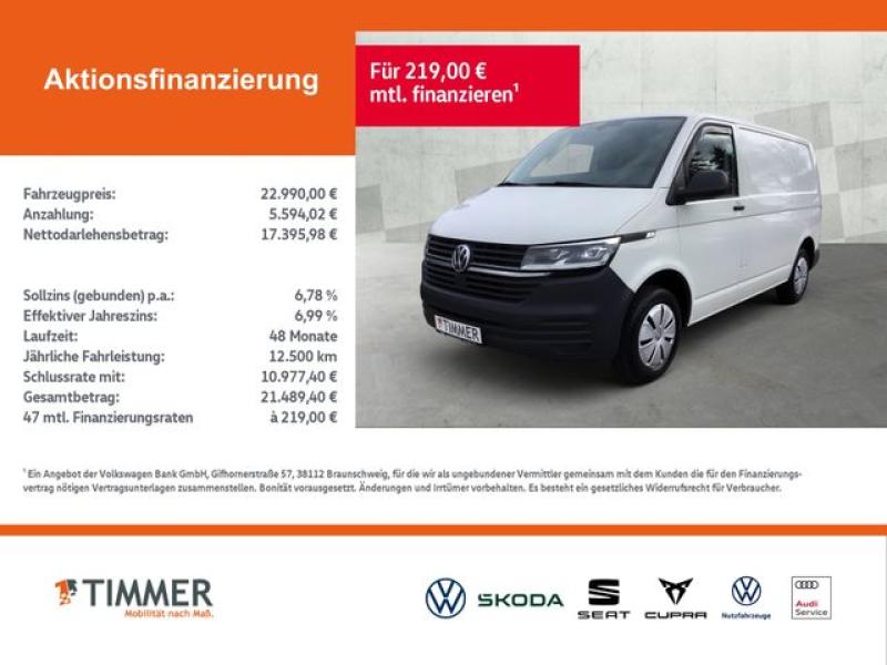 VW  Transporter Kasten T6.1 2.0 TDI L1H1 FWD *AHK*LE, Candy-Weiß
