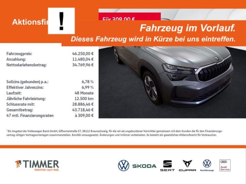 SKODA  Kodiaq 2.0 TDI DSG 4x4 SELECTION +AHK +MATRIX +A, Graphite Grau Metallic