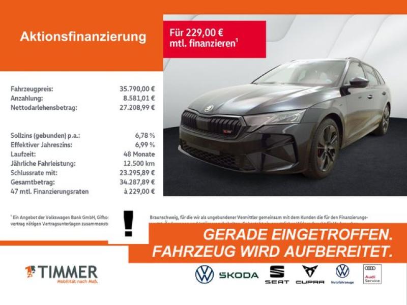 SKODA  Octavia Combi 2.0 TSI DSG RS +MATRIX +ACC +RKAM, Black Magic Perleffekt