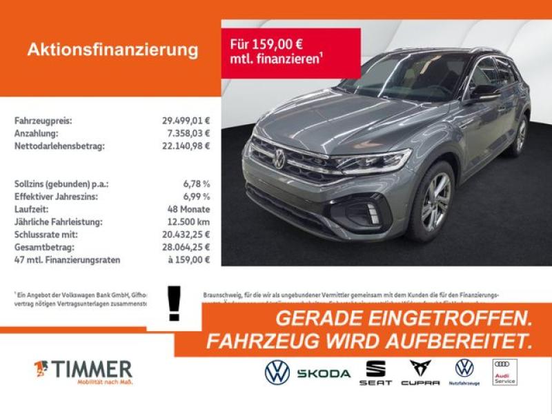 VW  T-Roc 1.5 TSI DSG R-LINE +AHK +LED +ACC +RKAM +V, Indiumgrau Metallic Schwarz