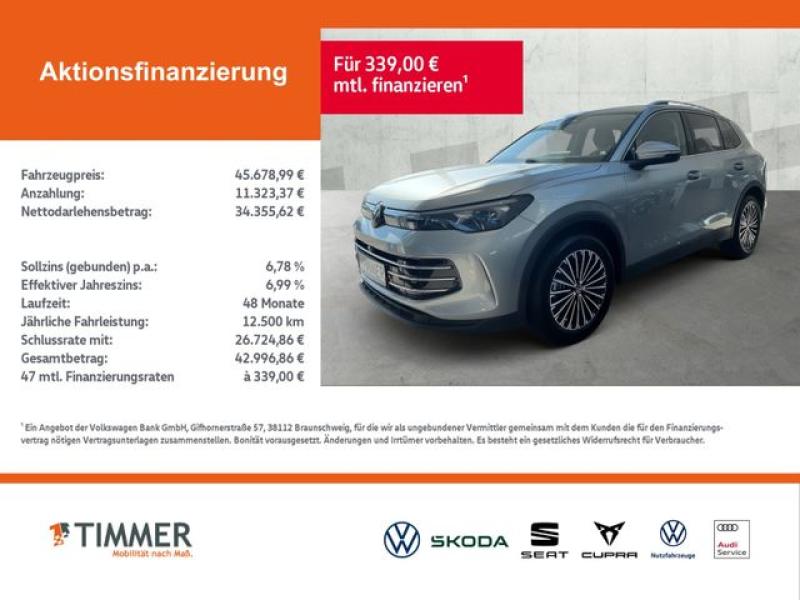 VW  Tiguan 1.5 eTSI DSG Elegance+NAVI+AHK+PANO+IQ.LI, Oyster Silver Metallic