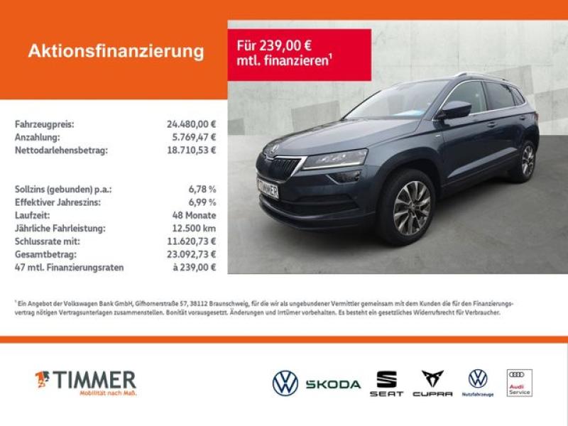SKODA  Karoq 1.5 TSI DSG CLEVER +AHK +LED +ACC +RKAM +N, Quarz Grau Metallic