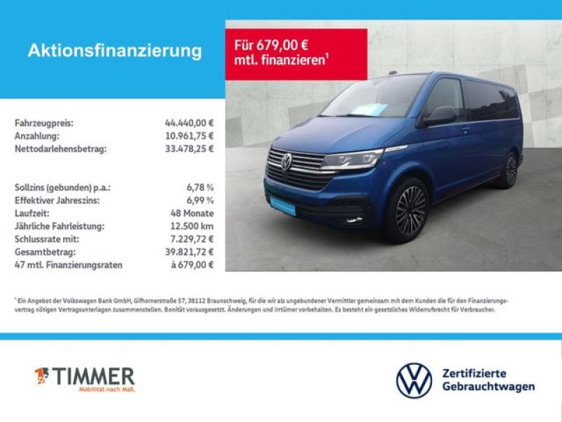 VW  T6.1 Multivan 2.0 TDI DSG EDITION +AHK +LED +ACC, Ravennablau Metallic