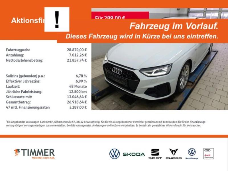 AUDI  A4 Avant 35 TDI S tronic S LINE BLACK +LED +ACC, Gletscherweiß Metallic