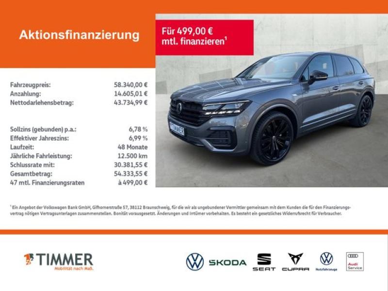 VW  Touareg 3.0 TDI V6 4M R-LINE BLACK +AHK +LUFT +D, Siliziumgrau Metallic