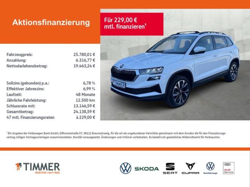 SKODA  Karoq 1.5 TSI DSG STYLE +LED +PANO +RKAM +VIRTUA, Moon-Weiß Perleffekt