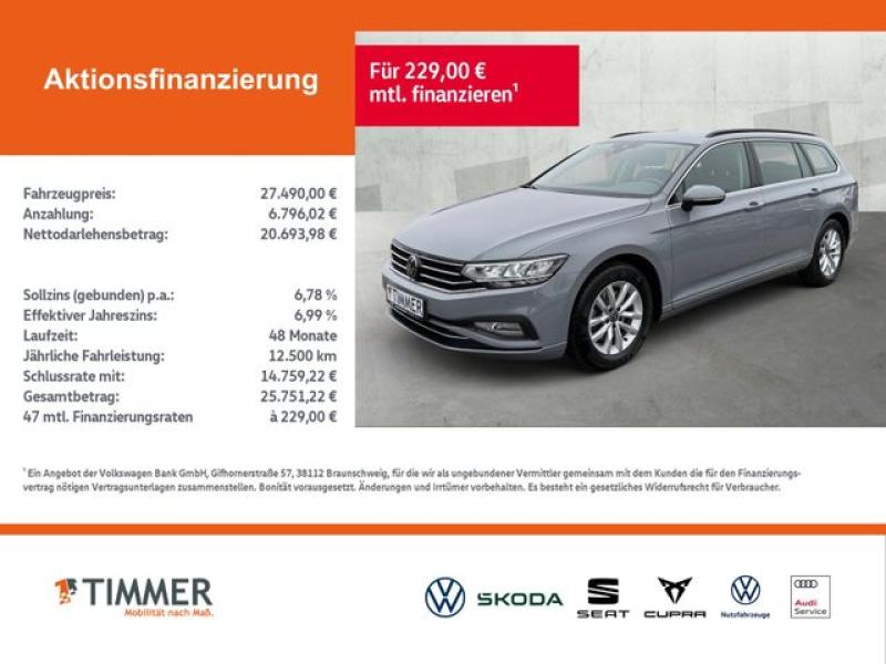 VW  Passat Variant 2.0 TDI DSG BUSINESS +LED +RKAM +, Mondsteingrau