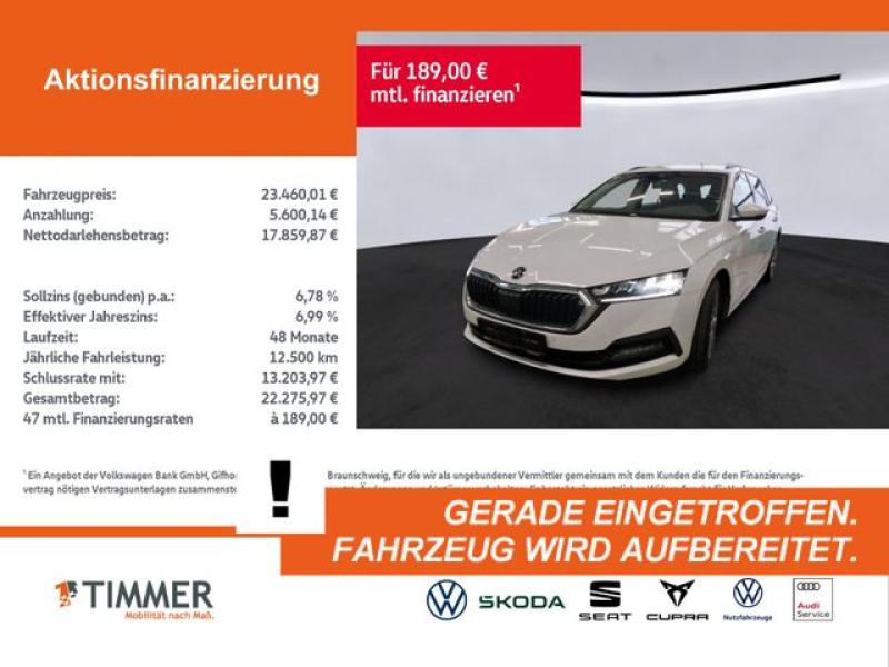 SKODA  Octavia Combi 2.0 TDI DSG TOUR +AHK +LED +NAVI +, Candy Weiß