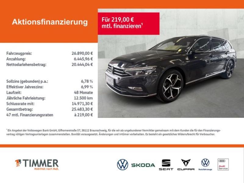 VW  Passat Variant 2.0 TDI DSG ELEGANCE +AHK +H&K +P, Mangangrau Metallic