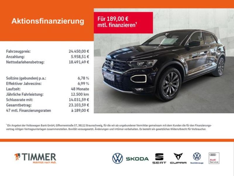 VW  T-Roc 1.5 TSI DSG SPORT +LED +ACC +SHZ +DAB+ +AP, Deep Black Perleffekt