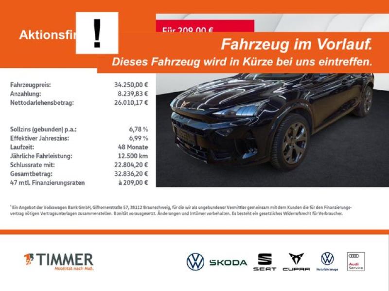 CUPRA  Formentor 1.5 eTSI DSG +LED +ACC +360° +NAVI +SH, Midnight Schwarz Metallic