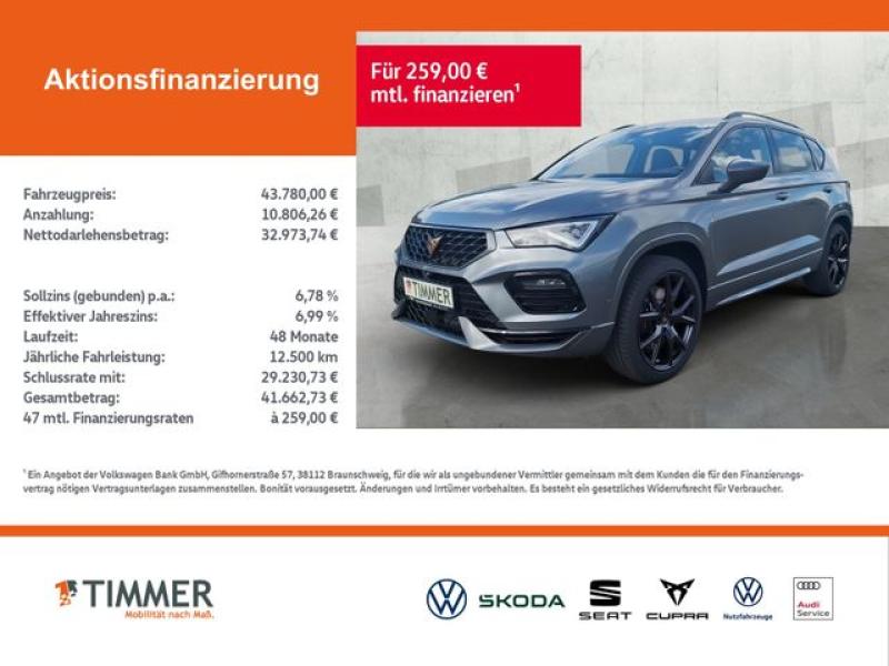 CUPRA  Ateca VZ 2.0TSI 221kW (300 PS) *DSG*4Drive*AHK*P, Graphite Grau Metallic