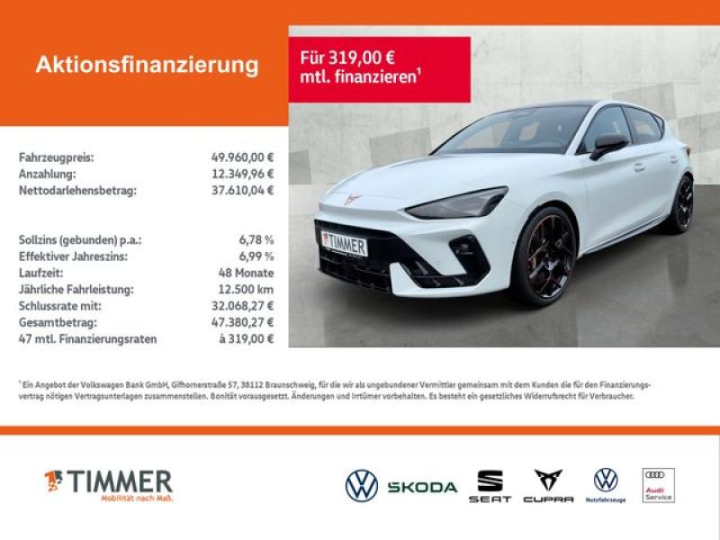 CUPRA  Leon VZ Extreme 2.0TSI 221kW (300 PS)*DSG*PANO*H, Glacial Weiß Metallic