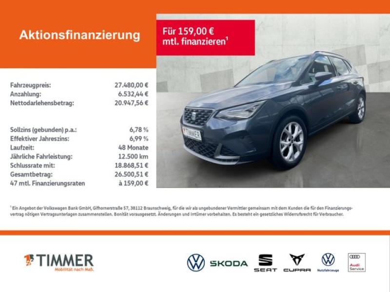 SEAT  Arona FR 1.0TSI 85kW (116 PS) *DSG*SHZ*RFK*NAVI*, Magnetic Grau Metallic