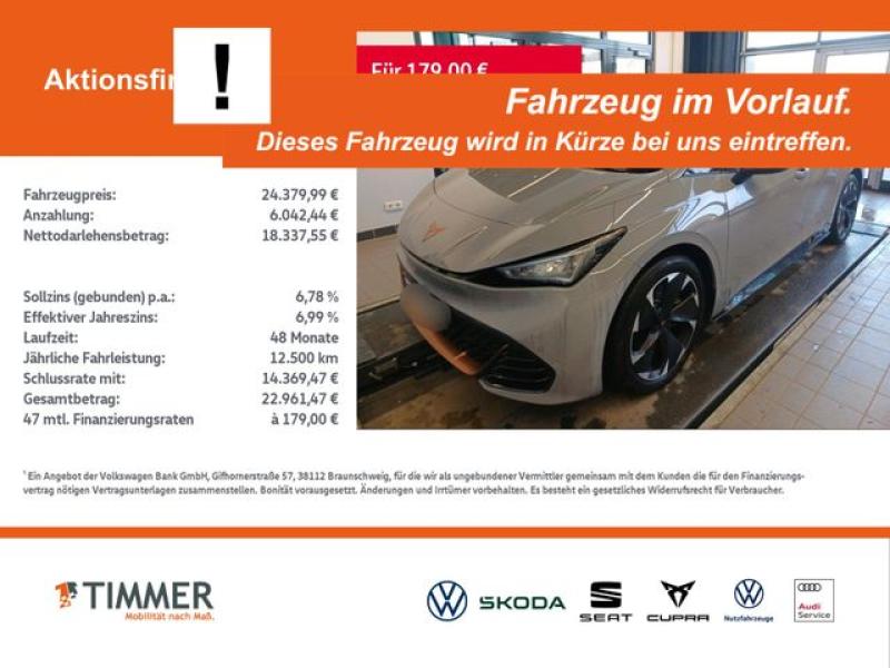 CUPRA  Born 62 kWh +LED +ACC +RKAM +NAVI +SHZ +19" +DAB, Vapor Grau