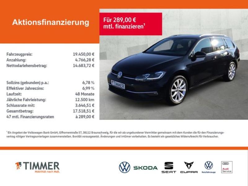 VW  Golf VII Variant 2.0 TDI HIGHLINE +LED +ACC +SHZ, Deep Black Perleffekt