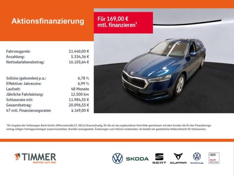 SKODA  Octavia Combi 1.5 eTSI DSG CLEVER +LED +RKAM +NA, Lava Blau Metallic