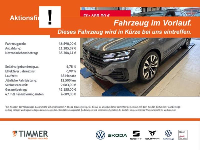 VW  Touareg 3.0 TDI V6 4M R-LINE BLACK +AHK +PANO +I, Siliziumgrau Metallic
