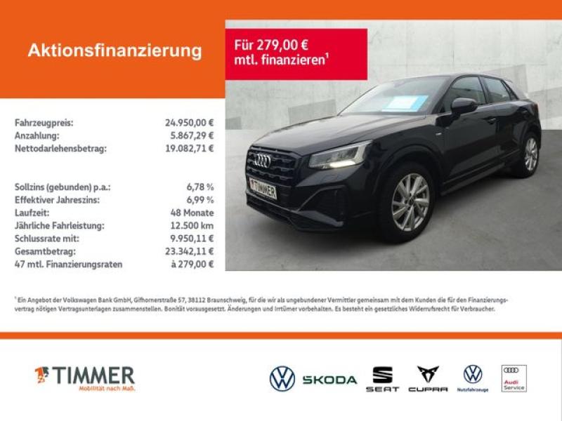 AUDI  Q2 35 TFSI S tronic S LINE +LED +ACC +RKAM +VIRT, Mythosschwarz Metallic
