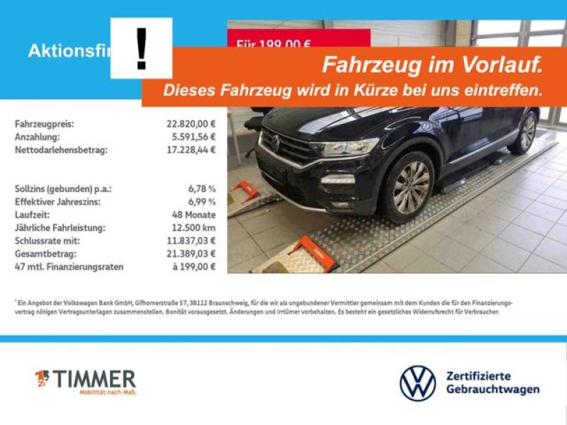VW  T-Roc 1.5 TSI DSG SPORT +AHK +RKAM +NAVI +SHZ +D, Deep Black Perleffekt