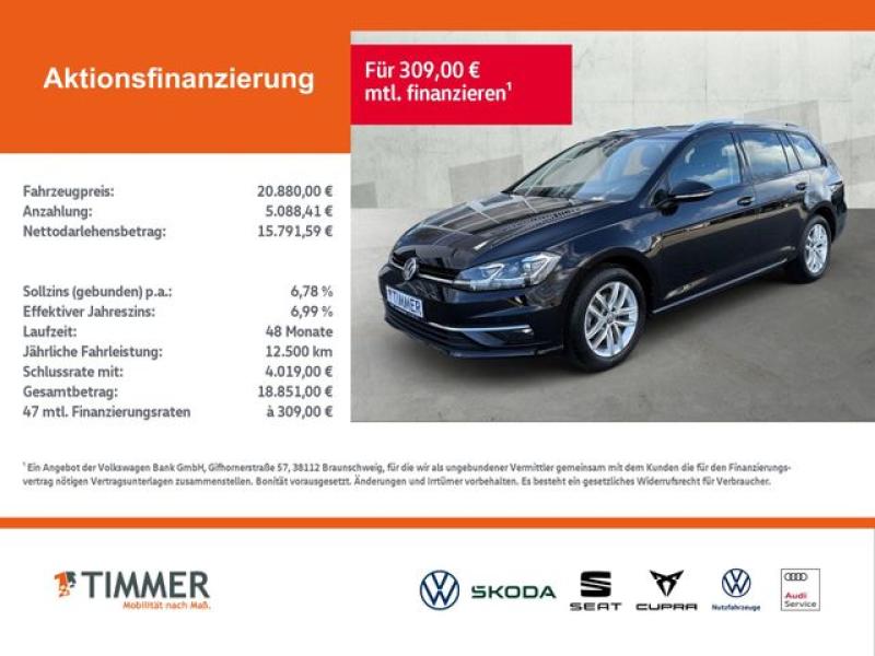 VW  Golf VII Variant 2.0 TDI DSG COMFORT +LED +ACC +, Deep Black Perleffekt