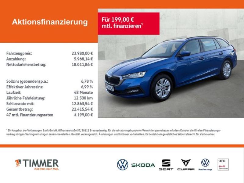 SKODA  Octavia Combi 2.0 TDI DSG AMBITION +LED +ACC +ST, Race-Blau Metallic