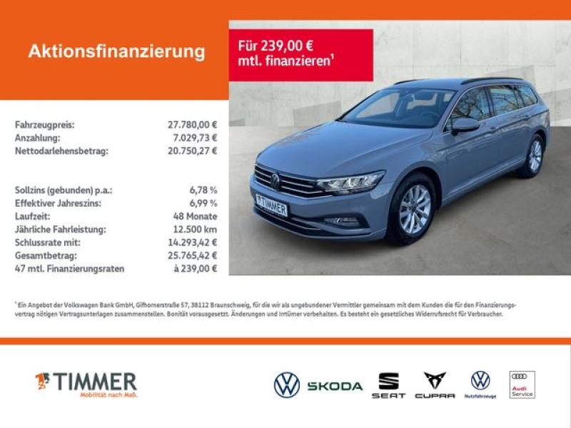 VW  Passat Variant 2.0 TDI DSG BUSINESS +LED +RKAM +, Mondsteingrau