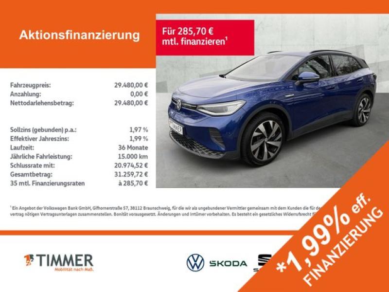 VW  ID.4 PRO PERF. 82 kWh +AHK +WÄPU +IQ.LIGHT +RKAM, Blue Dusk Metallic