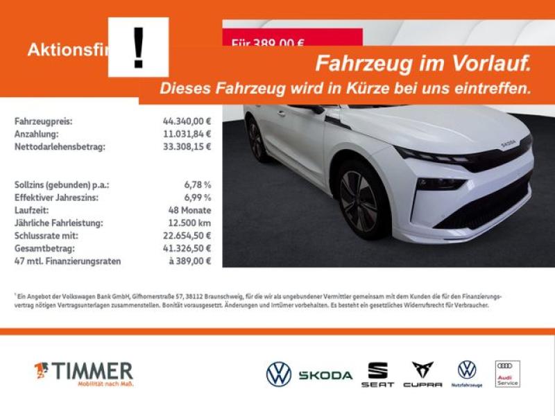 SKODA  Enyaq Coupé 85 LOFT +WÄPU +PANO +MATRIX +ACC +RK, Moon Weiß Perleffekt