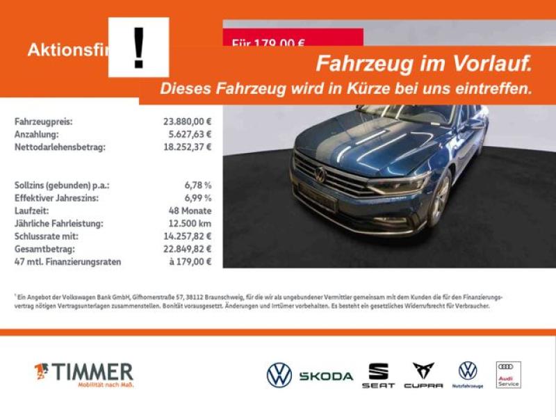 VW  Passat Variant 2.0 TDI DSG R-LINE +IQ.LIGHT +ACC, Aquamarinblau Metallic