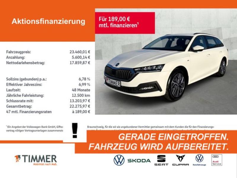 SKODA  Octavia Combi 2.0 TDI DSG TOUR +AHK +LED +NAVI +, Candy Weiß