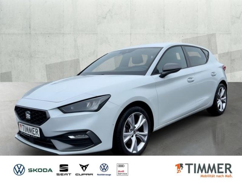 SEAT  Leon FR 1.5 eTSI DSG AHK+RKAM +CARPLAY +LED +SHZ, Glacial Weiß Metallic