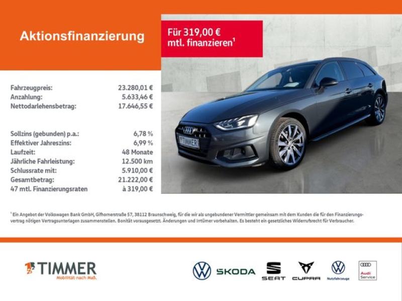 AUDI  A4 Avant 35 TDI S tronic ADVANCED +AHK +LED +ACC, Manhattangrau Metallic