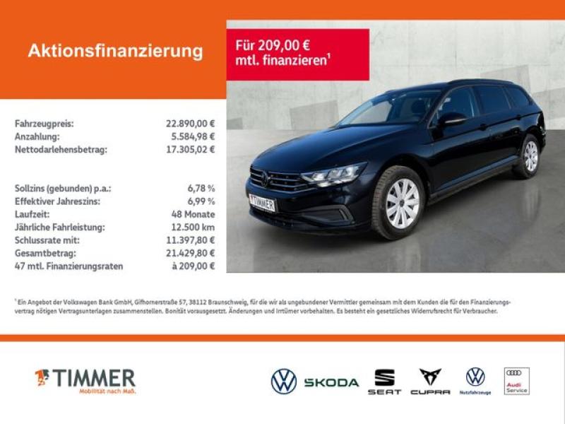 VW  Passat Variant 2.0 TDI +AHK +LED +ACC +NAVI +SHZ, Deep Black Perleffekt